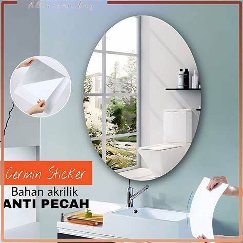 Mirror Sticker for Wall(Oval+Rectangular) Pack of 2 (BUY 1 GET 1 FREE)
