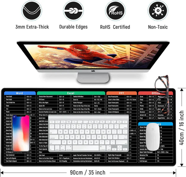 Anti-slip Keyboard Pad with (Shortcut Key Patterns)