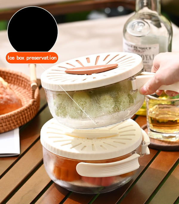 2 IN 1 Multifunctional Draining Bowl with foldable handle