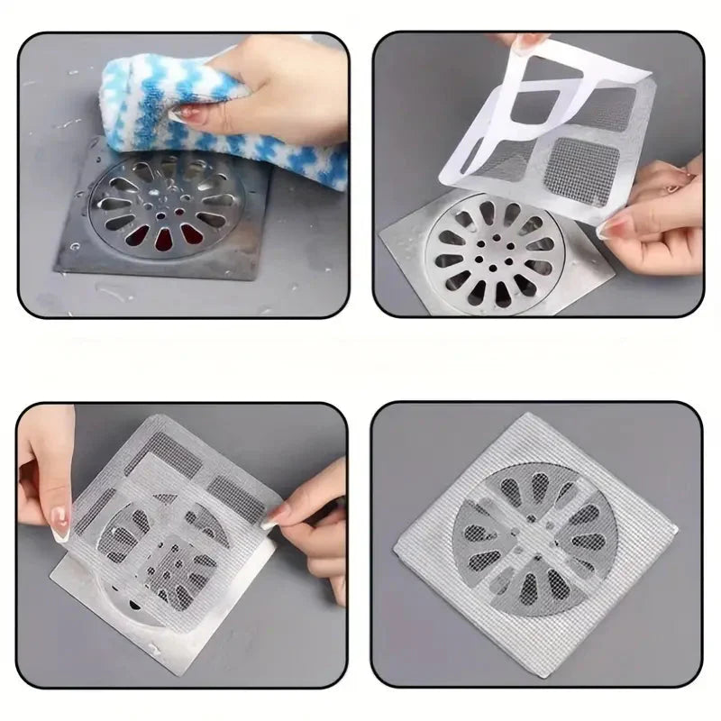 Disposable Shower Drain Hair Catcher Sticker for Bathroom and Kitchen