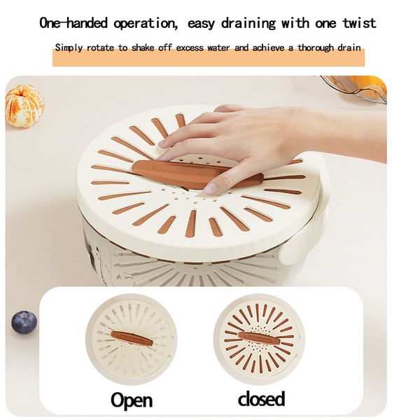 2 IN 1 Multifunctional Draining Bowl with foldable handle